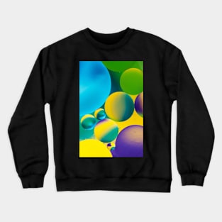 Colorful close up of oil drops in water Crewneck Sweatshirt